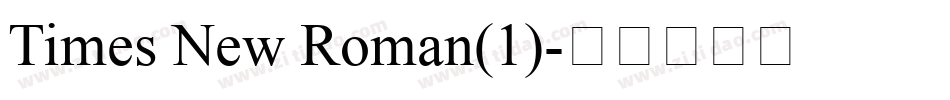 Times New Roman(1)字体转换